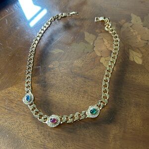 Christian Dior Vintage Cabochon Collar Necklace